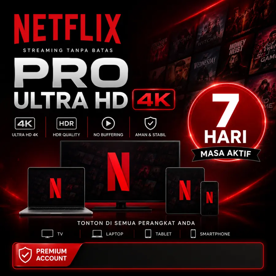 Netflix Pro HD Ultra 1 Minggu - Foto 1