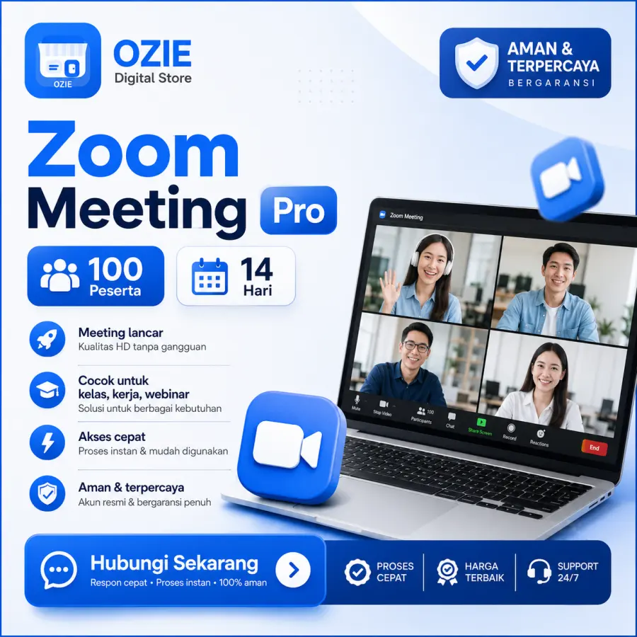 Zoom Meeting 14 Hari 100 peserta - Foto 1