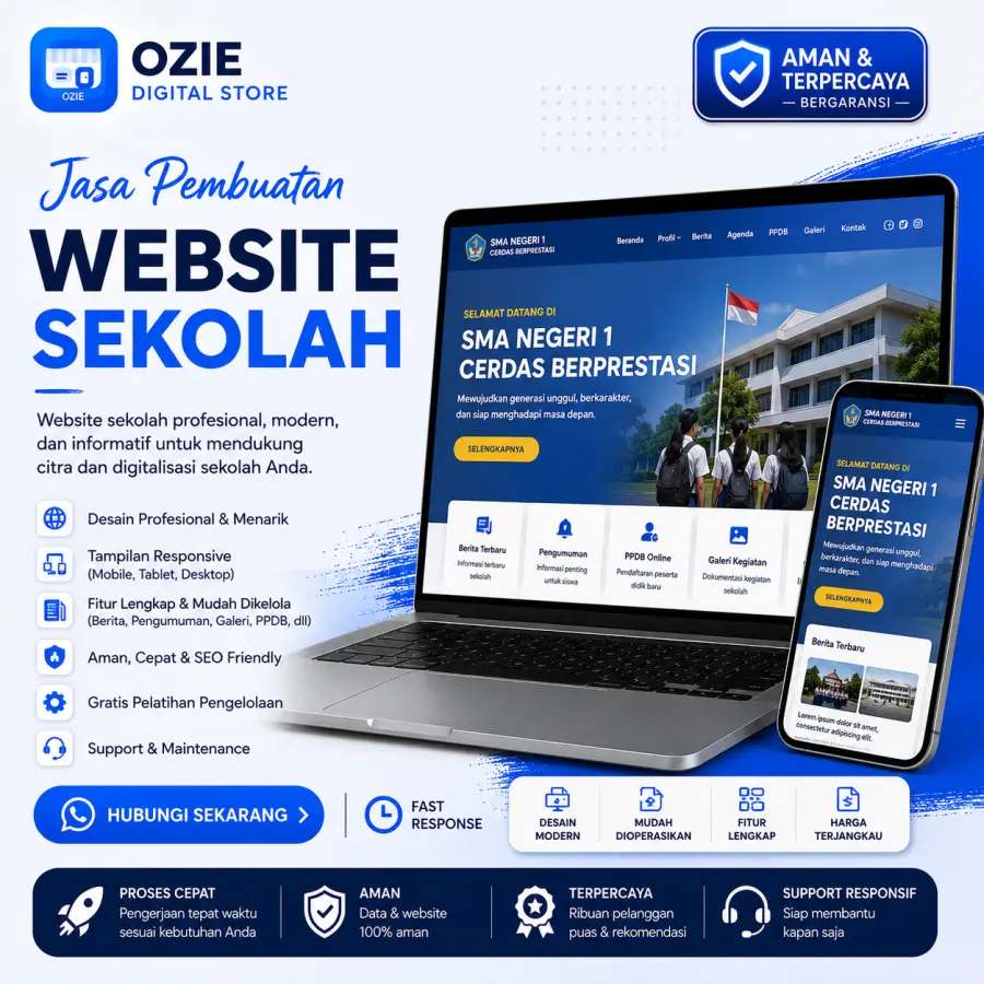 Jasa Pembuatan Website Sekolah - Foto 1