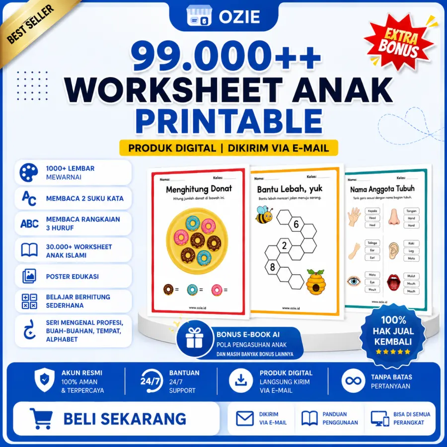 99.000+ file printable Belajar Anak siap print - Foto 1