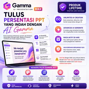 Gamma AI Pro buat ppt dengan AI 1Bln